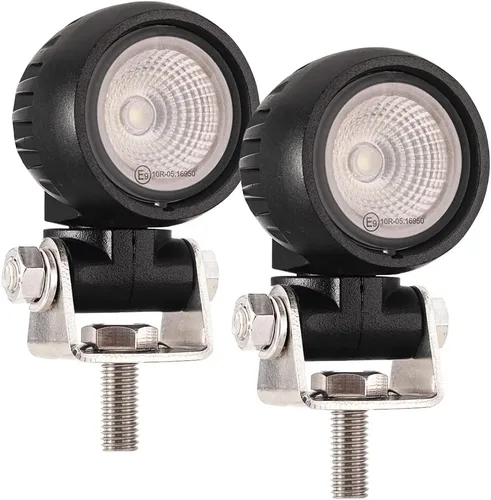 Raycharm Offroad - Vainas de luz antiniebla LED redondas de 2 pulgadas para motocicleta, haz de inundación de largo alcance blanco frío de 6000 K,