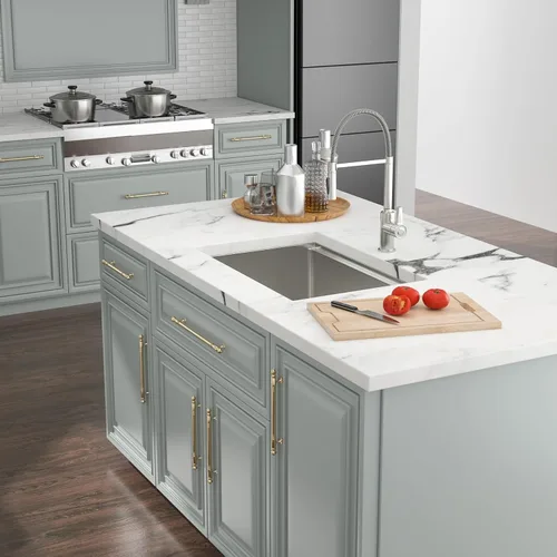 Miniatura 9 de Kichae 28 Fregadero de Cocina Empotrado de Acero Inoxidable - Fregadero de 28x18 Pulgadas con Repisa de Estación de Trabajo de Acero Inoxidable