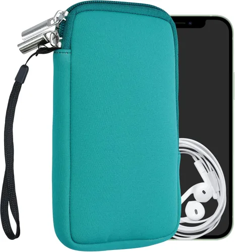 Miniatura 60 de kwmobile Funda universal para teléfono tamaño XS - 3,5/4 pulgadas - Funda de neopreno para teléfono inteligente con cremallera - Funda impermeable