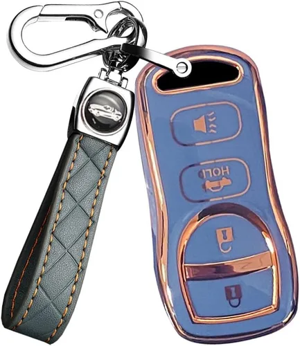 Miniatura 11 de ontto Funda para llavero de automóvil de TPU de 3 botones para Nissan Altima Maxima 350Z Armada Quest Sentra para Infiniti EX35 FX35 FX45 2002-2006