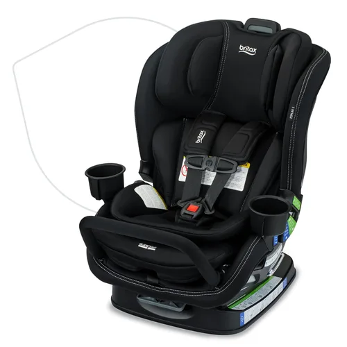 Britax Poplar S Asiento convertible para automóvil, asiento de automóvil 2 en 1 con diseño delgado de 17 pulgadas, tecnología ClickTight, ónix Ónix