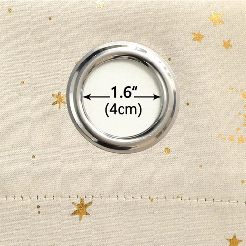 Miniatura 5 de MANGATA CASA - Cortinas opacas con estrellas para dormitorio - Juego de 2 cortinas de ventana para guardería con ojales – Cortinas opacas