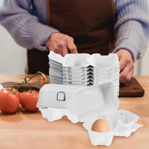 Miniatura 7 de Cartón de huevos de 2 unidades: cajas de papel pequeñas para huevos frescos, cajas de cartón vacías para el mercado de agricultores, manualidades