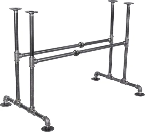 Miniatura 12 de PIPE DECOR Base de mesa de comedor de cocina industrial, tubo de 3/4 pulgadas, marco de metal rústico de 30 pulgadas de altura para oficina en casa