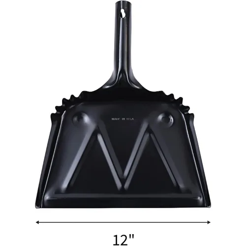 Miniatura 3 de Genuine Joe Recogedor de metal negro resistente, 12