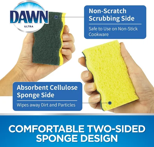 Miniatura 5 de Dawn Esponjas de cocina resistentes, verde/amarillo (paquete de 3)