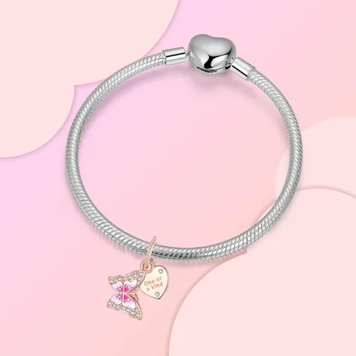 Miniatura 30 de Dije de girasol con diseño de estrella y luna y elefante para pulsera, collar de plata de ley 925, dijes de corazón de amor para mujer, regalo