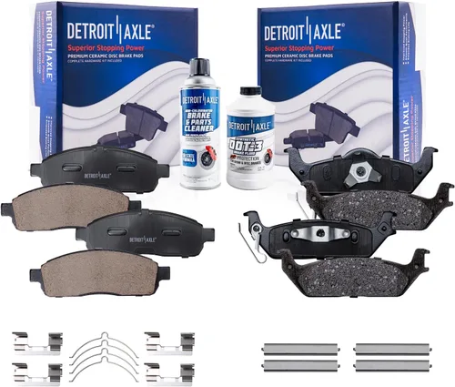 Miniatura 144 de Detroit Axle - Pastillas de freno traseras para Honda Odyssey 2011-2017 Pilot 2007-2013 MDX 2010-2013 ZDX 2010-2013 Pastillas de freno de cerámica