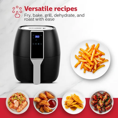 Miniatura 7 de Holstein Housewares 3.7QT Freidora de aire digital. Tecnología de aire caliente y revestimiento antiadherente libre de PFOA para usar menos aceite