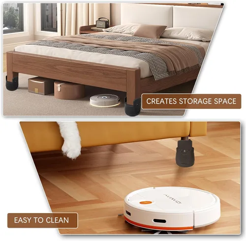 Miniatura 4 de Elevadores de cama resistentes, elevadores de muebles con abrazadera de tornillo ajustable que soporta 1,000 libras, elevación de 2.36 a 3.15