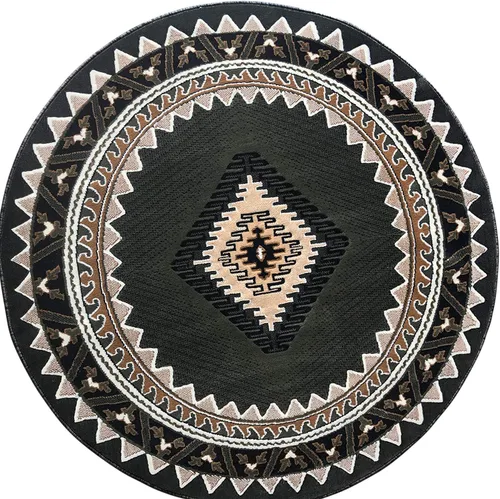 Miniatura 16 de Kingdom South West - Alfombra ovalada de nativos americanos, diseño bereber beige, D143 (3 pies x 4 pies 7 pulgadas, ovalada)