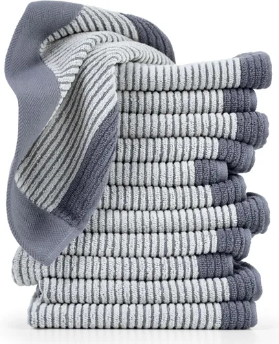 Miniatura 8 de Cleanbear Paños de Lavado Paquete de 12 Toallitas para tu Cara y Cuerpo, Toallas de Baño para Ducharse, Juego de Toallitas Grandes de 13" x 13