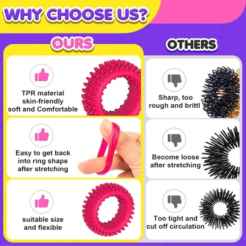 Miniatura 2 de Anillos sensoriales para niños: 18 paquetes de anillos para jugar - Juguetes sensoriales para niños con autismo - Alivio silencioso de la ansiedad a