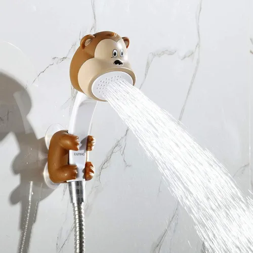 Miniatura 2 de KAIYING Cabezal de ducha de mano para niños, cabezal de ducha con rociador de flujo de agua de dibujos animados, accesorios de baño para bebés