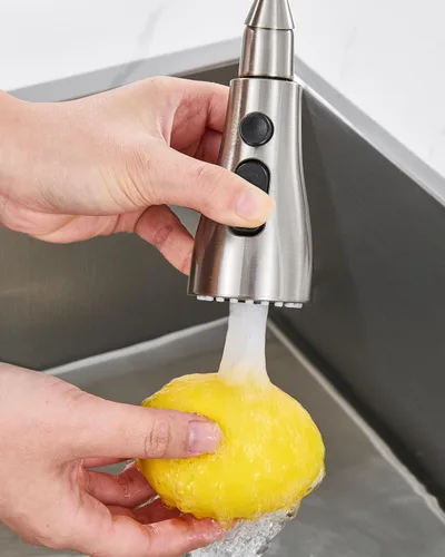 Miniatura 3 de J-HVA Cabezal de rociador de fregadero de cocina extraíble de repuesto con 15 adaptadores, boquilla de repuesto de rociador de fregadero de 3 Níquel
