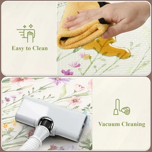Miniatura 6 de KIMODE Tapete antifatiga para suelo de cocina, semicírculo de 18 x 28 pulgadas, de espuma viscoelástica, acolchado, antideslizante, tapetes cómodos
