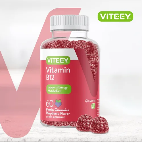 Miniatura 2 de Viteey Gomitas de vitamina B12 – Gomitas de apoyo cognitivo y energía – Veganas, sin gelatina, sin gluten – 60 unidades 60 unidades (paquete de 1)