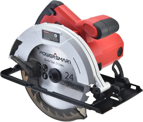 PowerSmart PS4015 - Sierra circular eléctrica de 14 amperios, 5800 RPM, con hoja de 7-1/4 pulgadas