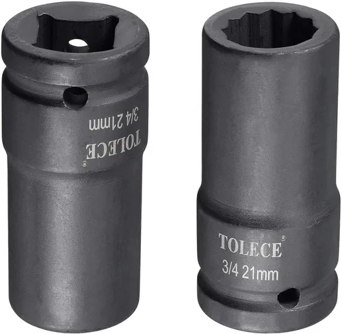 Miniatura 5 de uxcell 3/4-Inch Drive 0.827 in 12-Point Deep Impact Socket, CR-MO Steel 3.071 in Longitud, Tamaños métricos