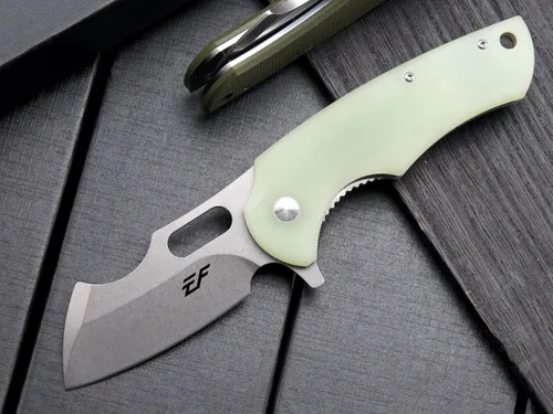 Miniatura 3 de Eafengrow Navajas de bolsillo D2 y mango G10, cuchillo plegable para acampar, mini cuchillo de bolsillo para exteriores, herramienta de Jade