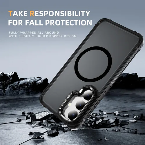 Miniatura 3 de para Galaxy S24 Plus Funda Magnética, Funda Resistente y Rugosa con Protección contra Caídas [Compatible con Carga Inalámbrica Rápida] Funda