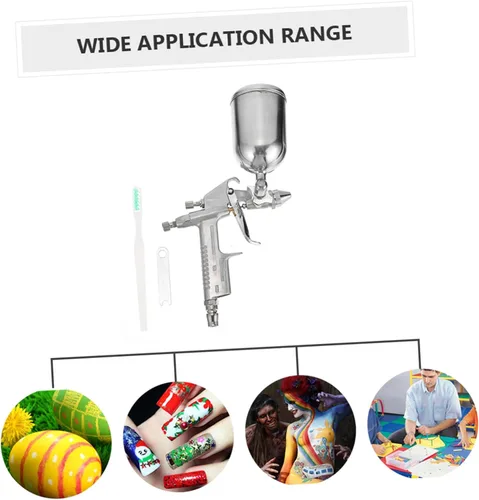 Miniatura 5 de UPKOCH Pistola de pulverización Pulverizador de pintura de aluminio Compresor de aire Compresor de aire para coche Muñecas Casa Luces Modelos Kits
