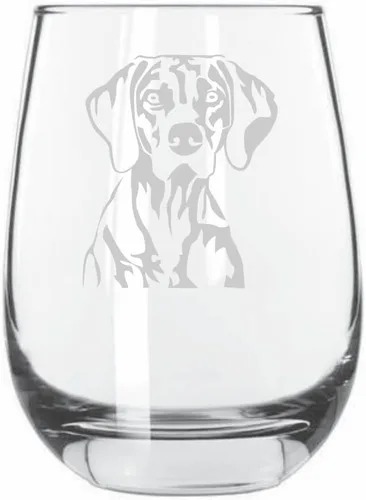 Miniatura 218 de Sakhalin Husky Dog - Copa de vino grabada personalizada de 15.25 onzas sin tallo
