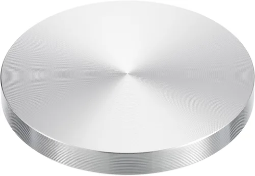 Miniatura 42 de uxcell M6 Rosca 0.787 in de diámetro de forma redonda de aluminio disco hardware 1pcs, aluminio círculo disco vidrio adaptador superior para mesa