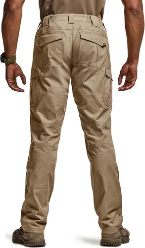 Miniatura 2 de CQR Pantalones tácticos Flex Ripstop para hombre, pantalones cargo elásticos resistentes al agua, pantalones de trabajo ligeros EDC para senderismo