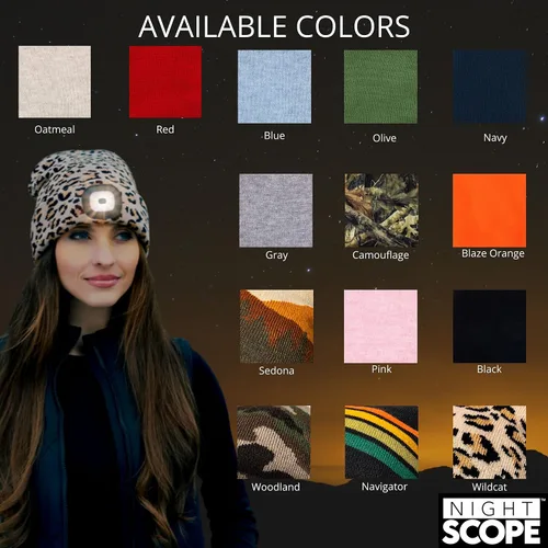Miniatura 4 de Night Scope Rechargeable LED Warm Knit Beanie foe Women Men