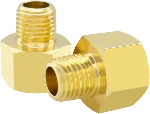 Miniatura 10 de Hooshing 6 piezas de adaptador reductor de tubería de latón 3/8" NPT hembra a 1/4" NPT macho