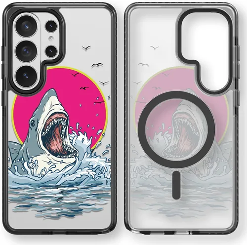 Miniatura 205 de Rosarnnah Funda compatible con Samsung Galaxy S24 Ultra, bonita estética, a la moda, divertida funda con estampado de gatito y gato, duradera a