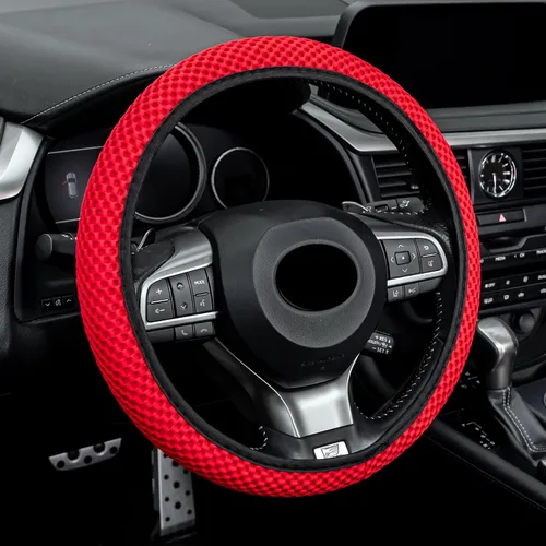 Miniatura 9 de Alpmosn Funda Elástica Extensible para Volante, Microfibra Transpirable de Seda de Hielo, Antideslizante, Accesorios de Interior de Automóvil