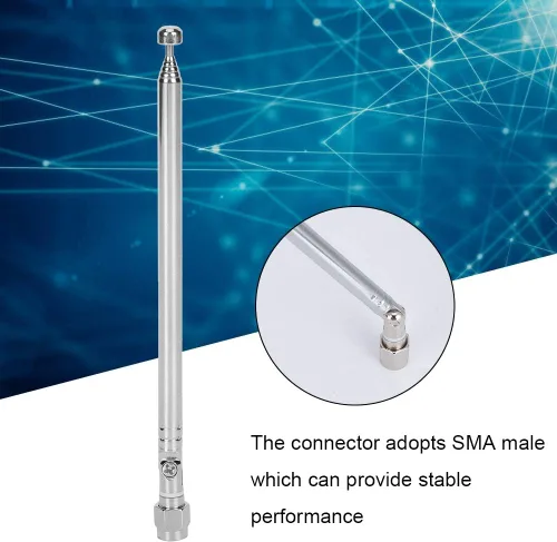 Miniatura 3 de Teleskopantenne SMA Stecker Sdr,SMA telescópico,Escáner de radio conector macho 40Mhz 6Ghz cal extensibles Accesorios,Telescópico SMA Macho Conector