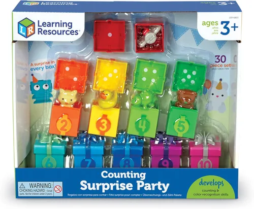 Miniatura 7 de Learning Resources Fiesta Sorpresa de Contar - Juguetes Montessori para Niños Pequeños, Actividades de Apilamiento Preescolar, Juego de Combinación