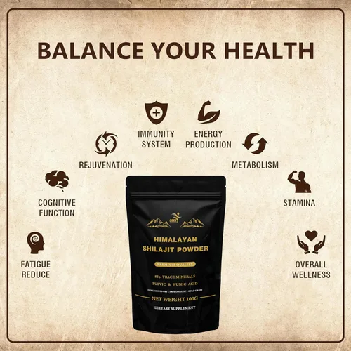 Miniatura 5 de Shilajit en polvo puro del Himalaya, sin rellenos, Shilajit de grado dorado con ácido fúlvico y más de 85 oligominerales, suplemento natural 100%