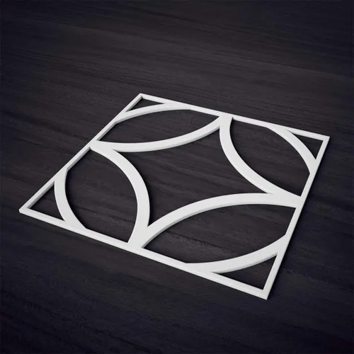 Miniatura 5 de Ekena Millwork 23 3/8 pulgadas de ancho x 23 3/8 pulgadas de alto x 3/8 pulgadas de alto, grandes paneles de pared decorativos Crosby en PVC