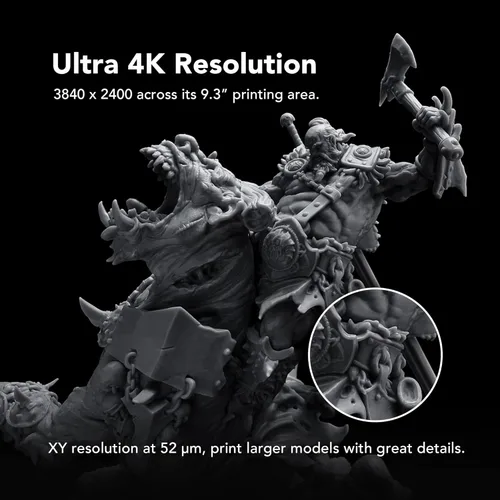 Miniatura 4 de Phrozen Sonic Mighty 4K - Impresora 3D de resina LCD grande, volumen de impresión 7.9 x 4.9 x 8.7 pulgadas, pantalla LCD mono mono de 9.3" y eje Z