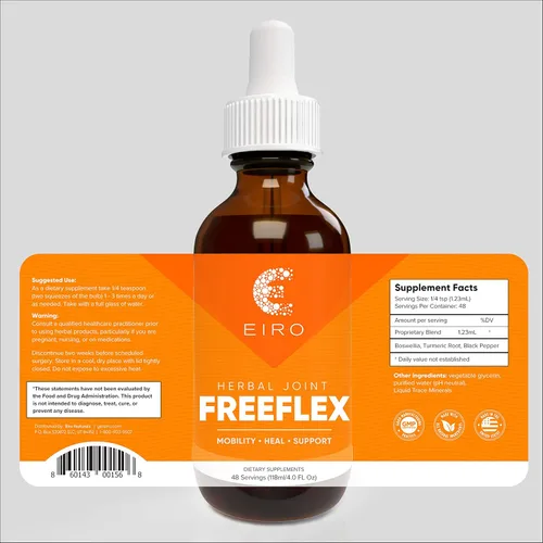 Miniatura 3 de EIRO FREEFLEX Suplemento herbario para articulaciones. Raíz de cúrcuma, curcumina, boswellia y pimienta negra. Absorción superior