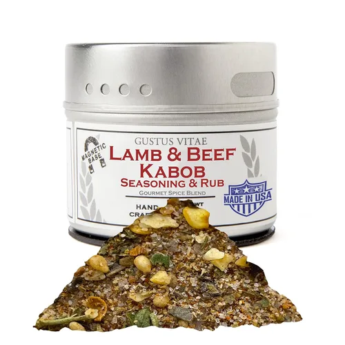 Condimento de carne de cordero y carne de res, mezcla de especias gourmet, todo natural, sin OMG, 1.5 onzas, 1.48 oz - Masaje artesanal para carne -
