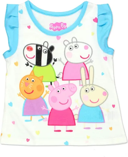 Miniatura 3 de Peppa Pig Pijama de poliéster suave para niñas pequeñas, Azul Patchwork