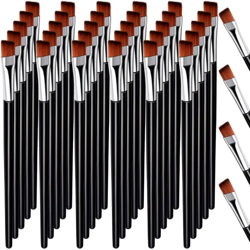 Miniatura 8 de Gerrii 100 cepillos desechables en ángulo para cejas, cepillo delineador de ojos, cepillos de ángulo desechables, pinceles de tintado para mujeres