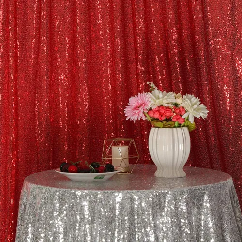 Miniatura 39 de Juya Delight 2 x 8 pies x 2 piezas, cortina de fondo de fotografía de lentejuelas doradas para fiesta, banquete, festival, boda, aniversario