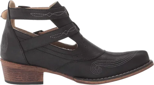 Miniatura 6 de ROPER Willa Bordado Snip Toe Casual Botas Tobillo Tacón Bajo 1-2" - Marrón