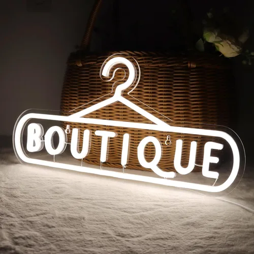 Miniatura 4 de Balanar Letreros de neón de boutique para decoración de pared, letreros LED de negocios adecuados para tiendas de boutique, regalo de fiesta