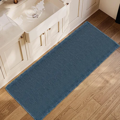 Miniatura 35 de ZALL - Tapete de baño de punto gofre beige, súper absorbente, antideslizante, color crema, 18 x 30 pulgadas, lavable a máquina, ultra suave