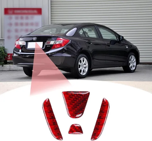 Miniatura 7 de Compatible con Emblema del Portón Trasero del Automóvil Logo Moldura Accesorios Emblema de Fibra de Carbono Insignia Calcomanía Cubierta Adhesivo