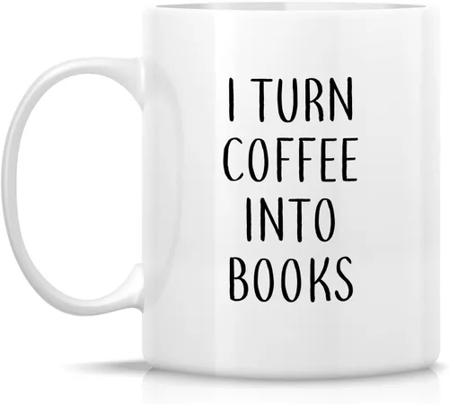 Miniatura 2 de Retreez - Taza divertida de autor convierte el café en libros, la mejor taza de cerámica para escritores de novelas literarias, 325 ml - Taza WRT008