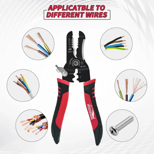 Miniatura 5 de Separador de cables de 10-20 AWG, paquete de 5, herramienta de pelado y engaste de cables, pelacables de alambre CR-V, pelacables eléctricos
