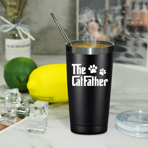 Miniatura 7 de Fufandi Regalos para papá con diseño de gato – El padre del padre – Día del Padre, cumpleaños, regalos de Navidad para papá, nuevos papás por